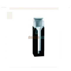 Yarı Mikro küvet, siyah gövdeli, şilifli kapaklı, Quartz 10 mm Işık Yollu, 1.40 ml Hacim