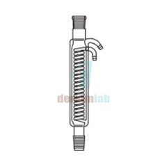 Çift ceketli (Intensif) soğutucu, çift şilifli  NS : 29/32 , Ceket Boyu 250 mm