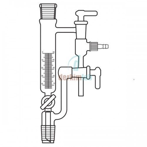 Distilasyon toplama başlığı, dik 50 Litre Hacim,  NS :29/32