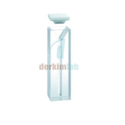 Mikro küvet, buzlu cam gövdeli, kapaklı, Quartz 20 mm Işık Yollu, 0.70 ml Hacim