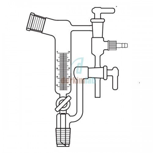 Distilasyon toplama başlığı, 105° 50 Litre Hacim,  NS : 29/32