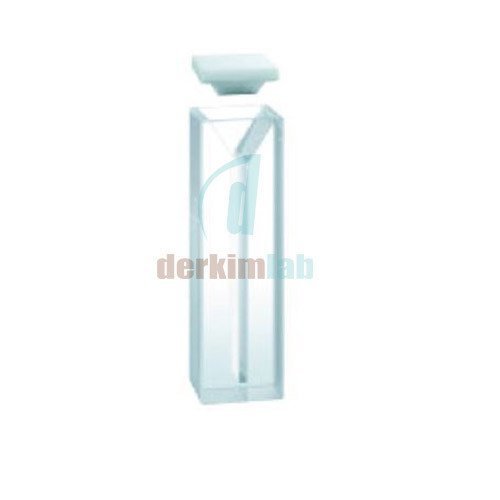 Mikro küvet, buzlu cam gövdeli, kapaklı, Quartz 50 mm Işık Yollu, 1.75 ml Hacim