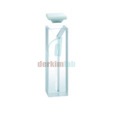 Mikro küvet, buzlu cam gövdeli, kapaklı, Cam 5 mm ışık Yollu, 0.17 ml Hacim