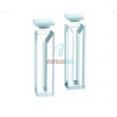 Mikro küvet, buzlu cam gövdeli, kapaklı, Quartz 40 mm Işık Yollu, 2.80 ml Hacim