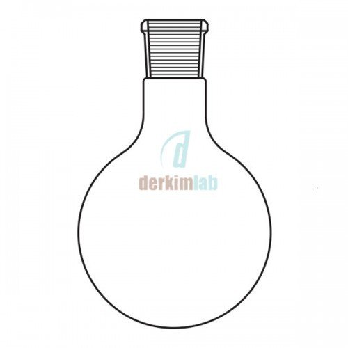 Distilasyon fraksiyonları toplama başlığı, Yedek parçaları (Balon,Tek şilifli,Dibi Yuvarlak) 50 ml Hacim, NS : 14.5/23