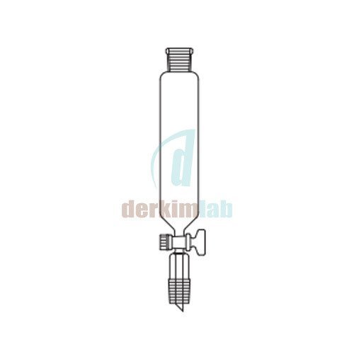 Silindirik tip, Damlatma hunisi, Cam Musluk 250 ml Hacim, NS : 29/32,  Musluk/Delik Çapı  14.5/4.0 mm