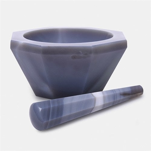 Havan, Agat, Tokmağı İle, Çap 70 mm, Derin Form