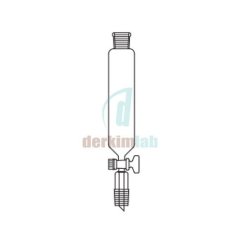Silindirik tip, Damlatma hunisi, Cam Musluk 2000 ml Hacim, NS : 29/32,  Musluk/Delik Çapı  18.8/6.0 mm