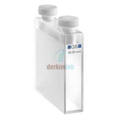 Hellma Analytics Makro Hücre 100 QS 40 mm Işık Yolu, Tıpa ile, Kuartz Cam SUPRASIL