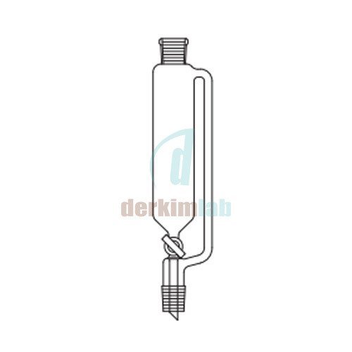 Silindirik tip, Damlatma hunisi, Basınç denge borulu, Cam Musluk 2000 ml Hacim, NS : 29/32,  Musluk/Delik Çapı  18.8/6.0 mm
