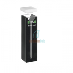 Hellma Analytics Mikro Hücre 104.002B-QS, Kapaklı 10 mm Siyah