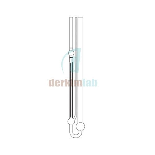 Mikro-Ubbelohde Viskozimetre Manuel Ölçüm İçin Kalibre Edilmiş & 3 Uçlu & Type No: 536 30