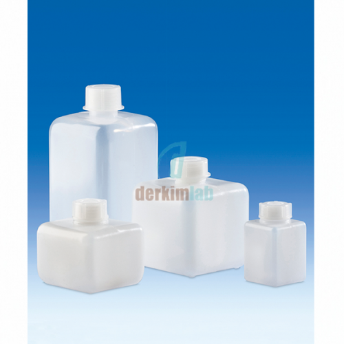Şişe (Pe-Ld) Vidalı Kapaklı ( Sızdırmaz ), Kare Tip, Dar Boyunlu, Gl 32 500 ml