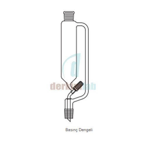 Silindirik tip, Damlatma hunisi, Valf tipi, PTFE, Basınç Dengeli 1000 ml Hacim, NS : 29/32