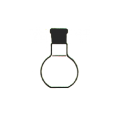 Balon, Dibi Düz, Şilifli, 500 ml, NS 45/40