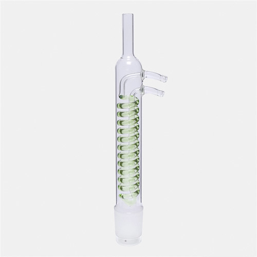 Isolab Soğutucu- Dimroth, Soxhlet için, 500 ml- Erkek Şilif :  NS 45/40, Cam Yan Kol
