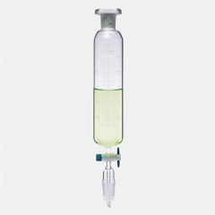 Isolab Silindirik Damlatma Hunisi, Dereceli, PTFE (Teflon) Musluklu, 250 ml
