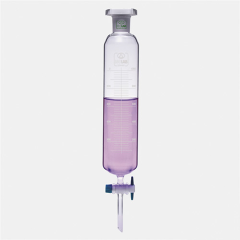 Isolab Silindirik Ayırma Hunisi, Dereceli, PTFE (Teflon) Musluklu, 1000 ml