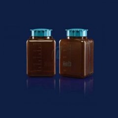Isolab Geniş Boyun Vidalı Kapaklı P.E. Şişe, Amber, 50 ml