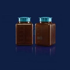 Isolab Geniş Boyun Vidalı Kapaklı P.E. Şişe, Amber, 250 ml
