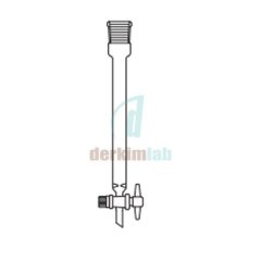 Şilifli,  PTFE musluklu Boru Çapı 40 mm, Boy 800 mm, NS : 29/32, 1000 ml Hacim