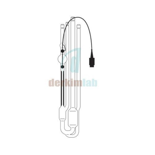 Ubbelohde Viskozimetre TC Sensörlü & 4 Uçlu & -40 ile +30 °C Ölçüm Sıcaklığı & Type No: 563 10