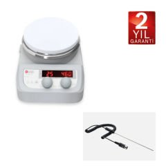 DLAB MS-H280-PRO Dijital Göstergeli Isıtıcılı Manyetik Karıştırıcı, Full Set RT 280°C  Ø135mm..200-1500rpm  3L (Cihaz+PT100A Sıcaklık Probu+ Destes Çubuğu)