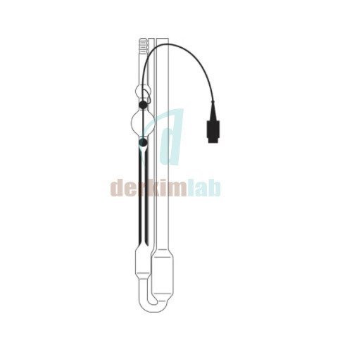 Ubbelohde Viskozimetre TC Sensörlü & 3 Uçlu & +10 ile +80 °C Ölçüm Sıcaklığı & Type No: 567 23
