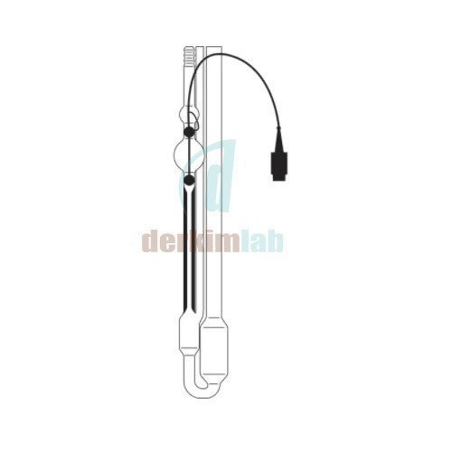 Ubbelohde Viskozimetre TC Sensörlü & 3 Uçlu & -40 ile +30 °C Ölçüm Sıcaklığı & Type No: 568 30