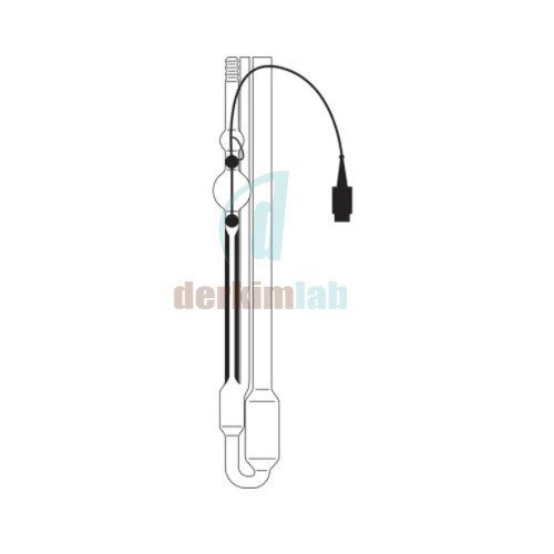 Ubbelohde Viskozimetre TC Sensörlü & 3 Uçlu & -40 ile +30 °C Ölçüm Sıcaklığı & Type No: 568 33