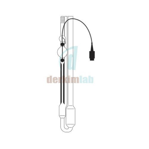 Ubbelohde Viskozimetre TC Sensörlü & 3 Uçlu & +70 ile +150 °C Ölçüm Sıcaklığı & Type No: 569 10