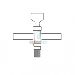 Tek Yollu Cam Musluk,Vidalı ve Contalı NS : 14,5   , 2.5 mm Delik Çapı