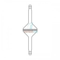 Filtre, İki ucu hortum çıkışl  30 mm  Filtre Çapı, Hortumluk Çapı 12 mm, Porozite No:0-5