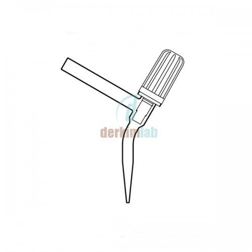 Otomatik büret uç musluğu, PTFE, vidalı tip, iğne uçlu 0,3 mm Delik Çapı