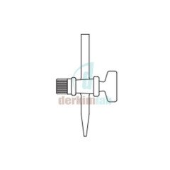 Büret uç musluğu, cam NS : 12,5  , 2.5 mm Delik Çapı