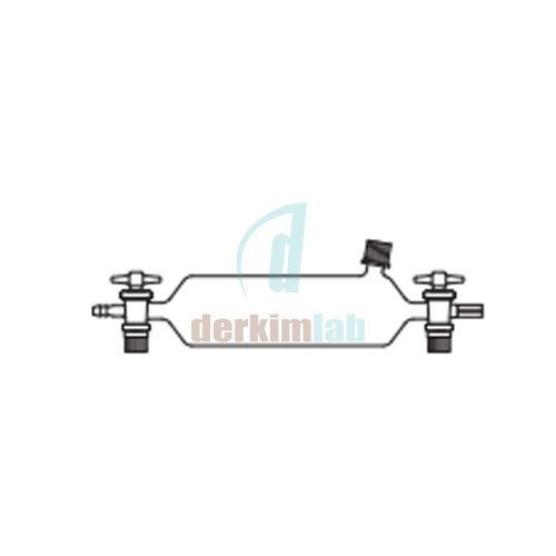 Gaz numune alma pipeti, Septalı, PTFE Musluklu 500 ml Hacim