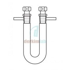 Kurutma Tüpü, U tip, Şilifli NS : 14.5/23, 100 mm Uzunluk
