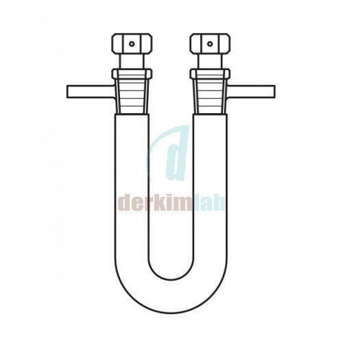 Kurutma Tüpü, U tip, Şilifli NS : 14.5/23,  125 mm Uzunluk