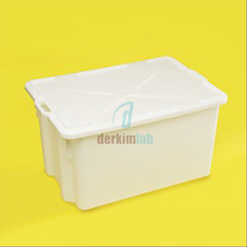 Hdpe Taşıma Kabı, Kapaklı, 625X450X350 mm, 75 Lt., 1 Ad.