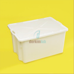 Hdpe Taşıma Kabı, Kapaklı, 625X450X350 mm, 75 Lt., 1 Ad.
