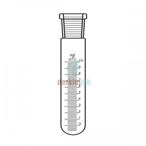Test tüpü, Dereceli, Şilifli 10 ml Hacim  , NS : 14.5/23