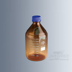 Şişe, Cam Payreks, Otoklavlanabilir, Mavi Kapaklı, Amber, 500 ml
