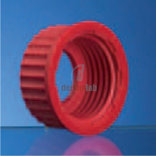 Vidalı kapak, Ortası Delik, PTFE, Otoklavlanabilir Vida Ölçüsü 14 GL
