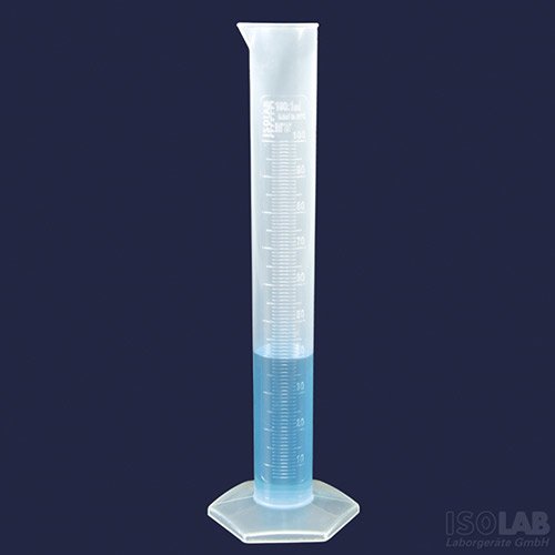 Isolab Mezür, Uzun From, P.P, B Kalite, Kabartma Skala, 100 ml