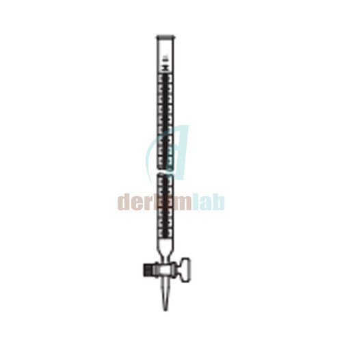 Büret, Düz, Cam musluklu , Şeffaf 10 ml Hacim , 0.02 ml Tolerans
