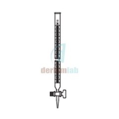 Büret, Düz, Cam musluklu , Şeffaf 100 ml Hacim , 0.20 ml Tolerans