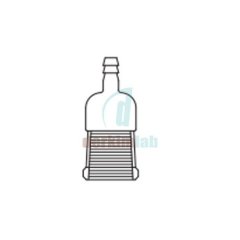Çıkış borulu kapak, Dişi şilifli , (dik) NS : 45/40