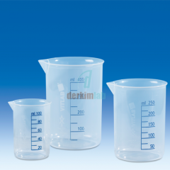 Beher Plastik, Mavi Taksimatlı, (Pp) Mat 100 ml