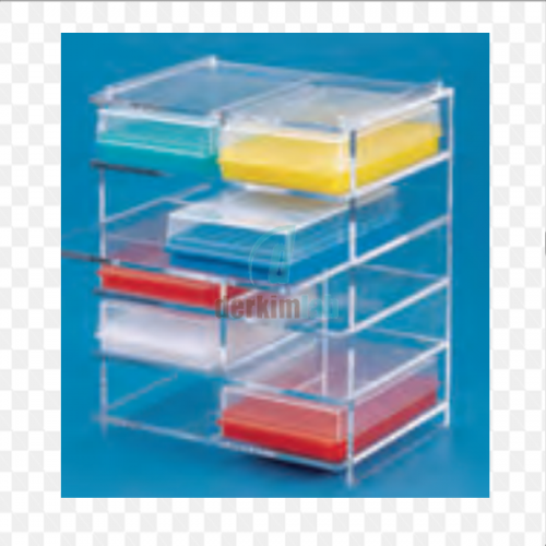 Naylon Rack, 1.5/2ml Mikro Tüp için, 96 Delikli, Kırmızı