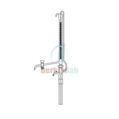Büret Otomatik, Çift cam musluklu, Şeffaf, Deposuz 10 ml Hacim , 0.02 ml Tolerans